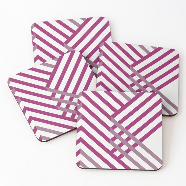 Item preview, Magenta, Gray and White Diagonal Stripe Pattern - Color Matches Colour of the Year 2022 Orchid Flower 150-38-31 designed and sold by ColorOfTheYears.