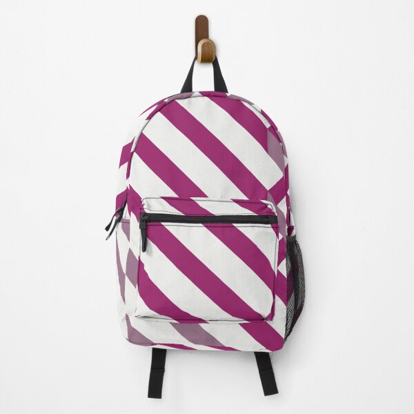 Item preview, Magenta, Gray and White Diagonal Stripe Pattern - Color Matches Colour of the Year 2022 Orchid Flower 150-38-31 designed and sold by ColorOfTheYears.