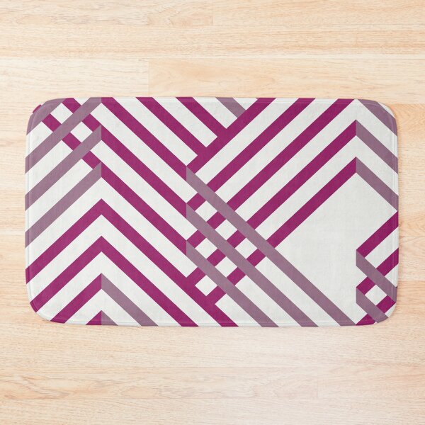 Item preview, Magenta, Gray and White Diagonal Stripe Pattern - Color Matches Colour of the Year 2022 Orchid Flower 150-38-31 designed and sold by ColorOfTheYears.