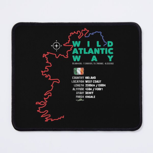Item preview, Wild Atlantic Way Ireland Sticker & T-Shirt 02 designed and sold by OuterShellUK.