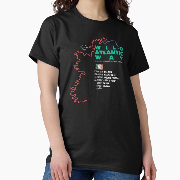 Item preview, Wild Atlantic Way Ireland Sticker & T-Shirt 02 designed and sold by OuterShellUK.