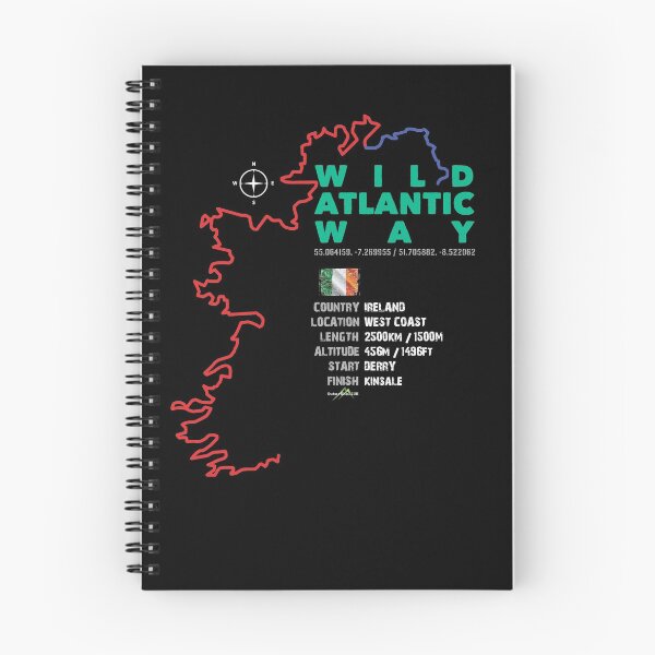 Item preview, Wild Atlantic Way Ireland Sticker & T-Shirt 02 designed and sold by OuterShellUK.