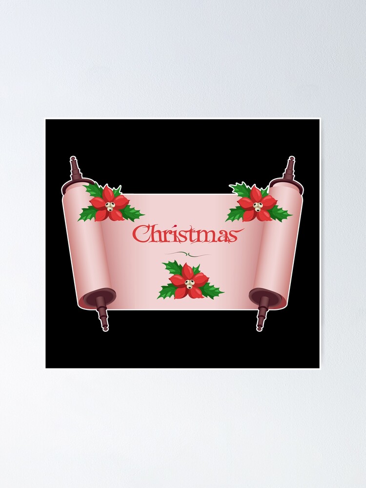Christmas Parchment Paper With Mistletoe Poster for Sale by franktact