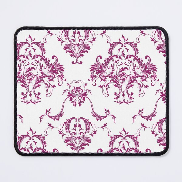 Item preview, Magenta and White Damask Scroll Baroque Pattern - Color Matches Colour of the Year 2022 Orchid Flower 150-38-31 designed and sold by ColorOfTheYears.