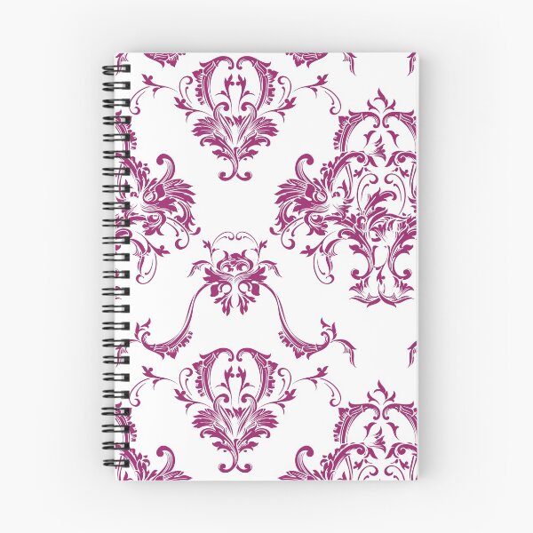 Item preview, Magenta and White Damask Scroll Baroque Pattern - Color Matches Colour of the Year 2022 Orchid Flower 150-38-31 designed and sold by ColorOfTheYears.