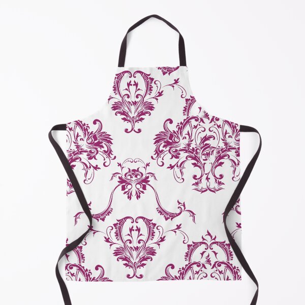 Item preview, Magenta and White Damask Scroll Baroque Pattern - Color Matches Colour of the Year 2022 Orchid Flower 150-38-31 designed and sold by ColorOfTheYears.