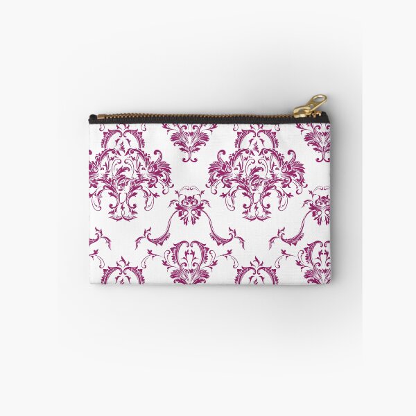 Item preview, Magenta and White Damask Scroll Baroque Pattern - Color Matches Colour of the Year 2022 Orchid Flower 150-38-31 designed and sold by ColorOfTheYears.