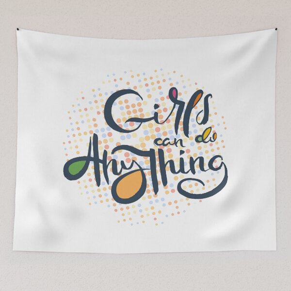 Item preview, Girls Can Do Anything, Girls motivation slogan designed and sold by graphic-genie.