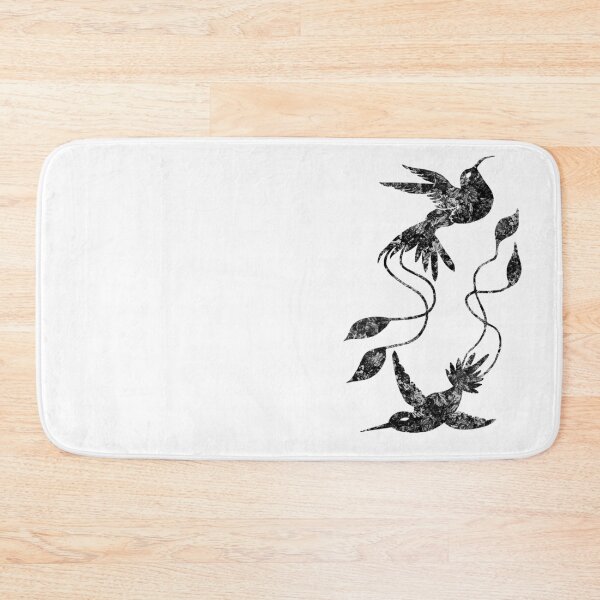 Item preview, White leaves in darkest skies abstract hummingbirds designed and sold by TitaCris.