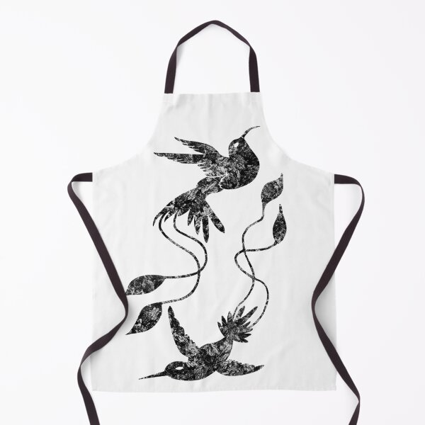 Item preview, White leaves in darkest skies abstract hummingbirds designed and sold by TitaCris.