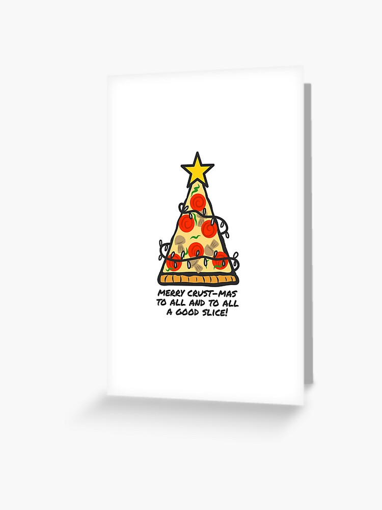 Carte de Vœux de Noël MERRY PIZZMAS