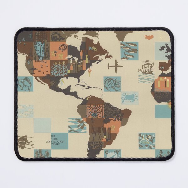Item preview, The Super Constellation World Map - Western Hemisphere Circa 1955 designed and sold by Designs by Kool Kat.