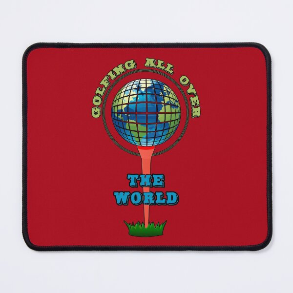 Item preview, Golfing All Over The World golf ball globe tee global play designed and sold by SolidEarthArt.
