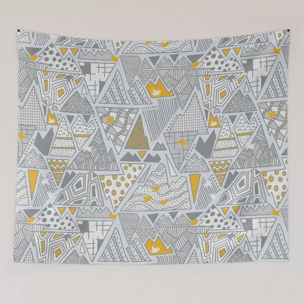 Item preview, Mountain Melodies - Pantone yellow grey designed and sold by DesignsbyRoochita Studio.