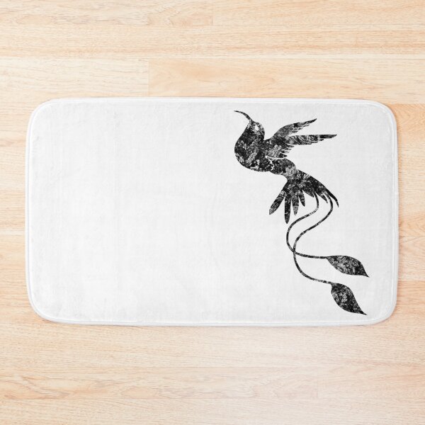 Item preview, White leaves in darkest skies abstract hummingbird designed and sold by TitaCris.