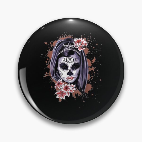Item preview,  Skull Halloween Witch Woman Flower Dead Gift designed and sold by luisweber.