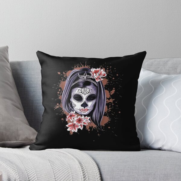 Item preview,  Skull Halloween Witch Woman Flower Dead Gift designed and sold by luisweber.