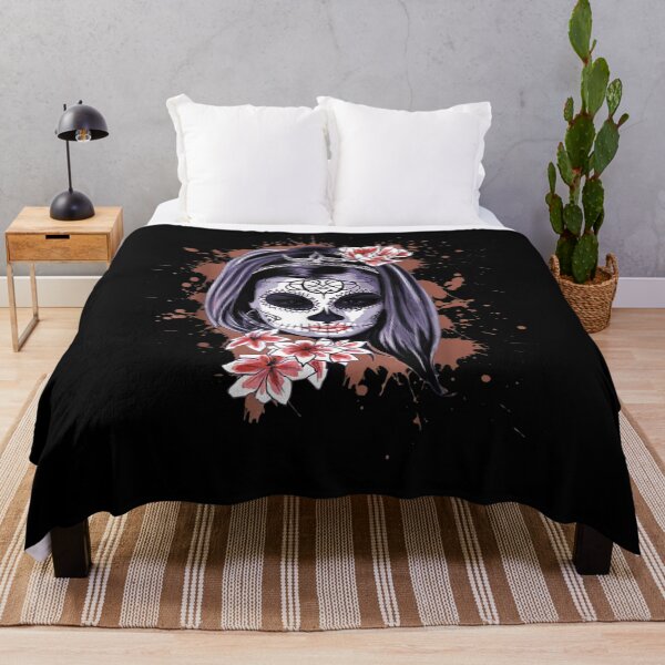 Item preview,  Skull Halloween Witch Woman Flower Dead Gift designed and sold by luisweber.