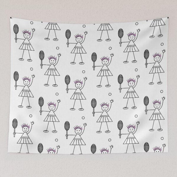Item preview, Linda chica de jugador de tenis de dibujos animados designed and sold by michellelegrand.