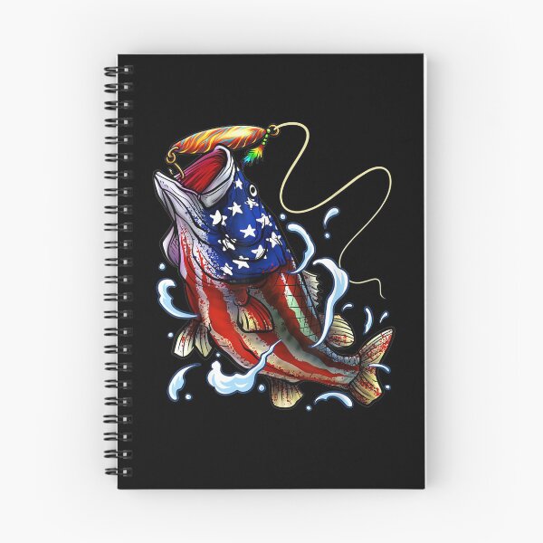 Item preview,  Bass Fishing Fish Angler Fathers American Flag designed and sold by luisweber.