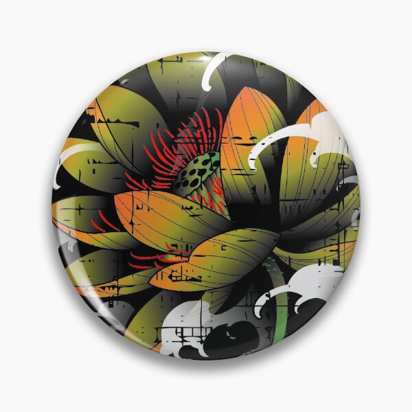 Item preview, Tattooed style lotus designed and sold by ZHUGUI.