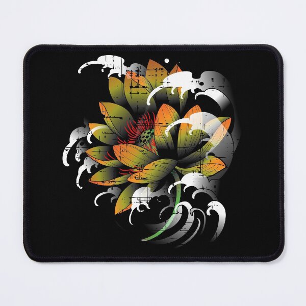 Item preview, Tattooed style lotus designed and sold by ZHUGUI.