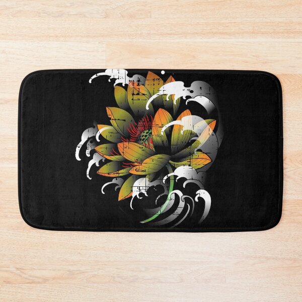 Item preview, Tattooed style lotus designed and sold by ZHUGUI.