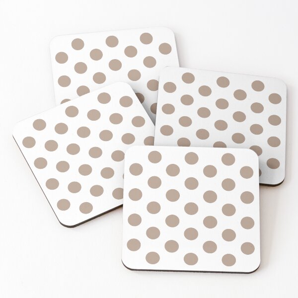 Item preview, Medium WARM TAUPE and WHITE POLKA DOTS designed and sold by RachelMacht.