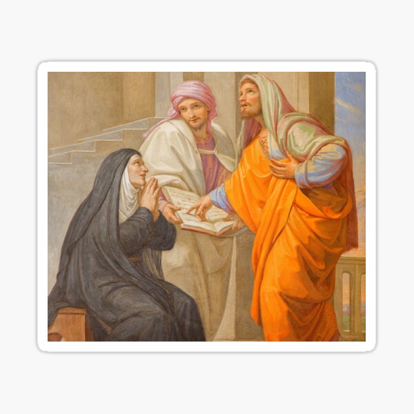 Saint Augustine and Saint Monica Sticker