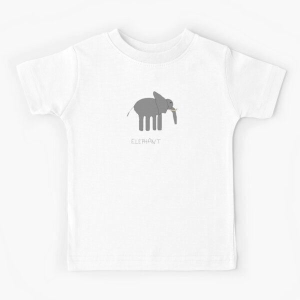 Elephant Ink Pen Stippling Drawing  Kids T-Shirt for Sale by WhileIWonder