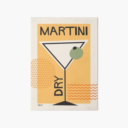 Item preview, Martini Dry Cocktail Mid Century Modern Poster designed and sold by enricadenicola.