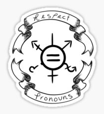 Respect Pronouns Sticker