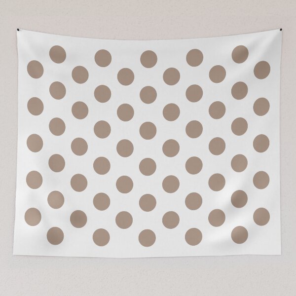 Item preview, Medium WARM TAUPE and WHITE POLKA DOTS designed and sold by RachelMacht.
