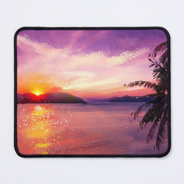 Item preview, Beautiful Sunset Watercolor Landscape designed and sold by Vector Scout Lab.