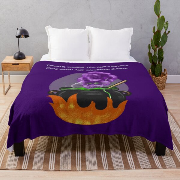 Item preview, Double, Double Toil and Trouble; Fire Burn and Cauldron Bubble -- Halloween Design -- With Cauldron and Cat Witches Design designed and sold by FoxyParrot.