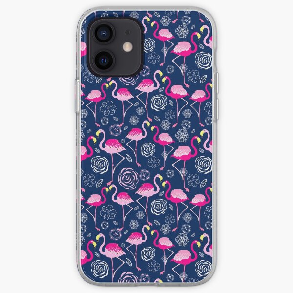 Bright pattern flamingos iPhone Soft Case