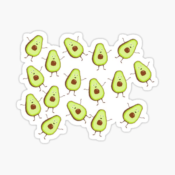 little avocados pattern Sticker
