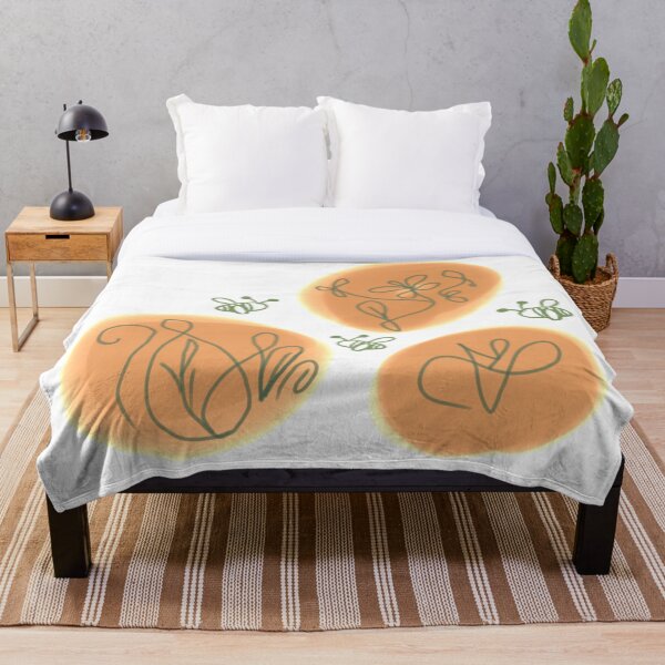 Item preview, Abstract Flower Line with bees in Orange (Save the bees) designed and sold by allyzza.