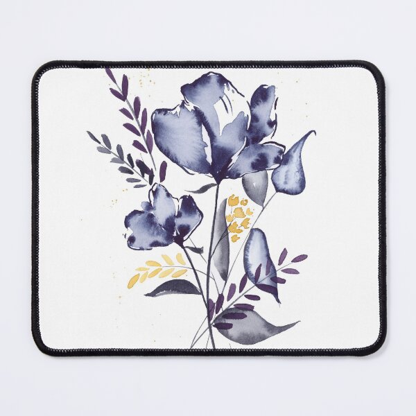 Item preview, Indigo Flowers designed and sold by Alisha Watercolors.