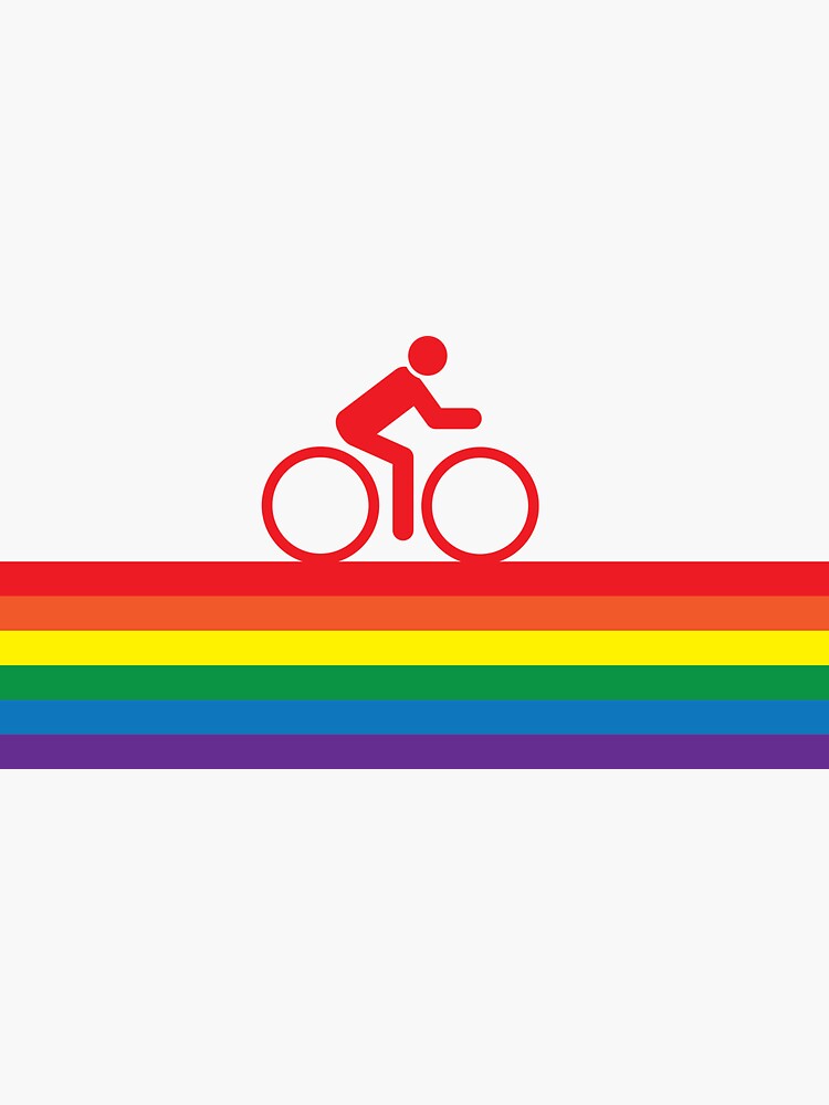 rainbow bike stickers