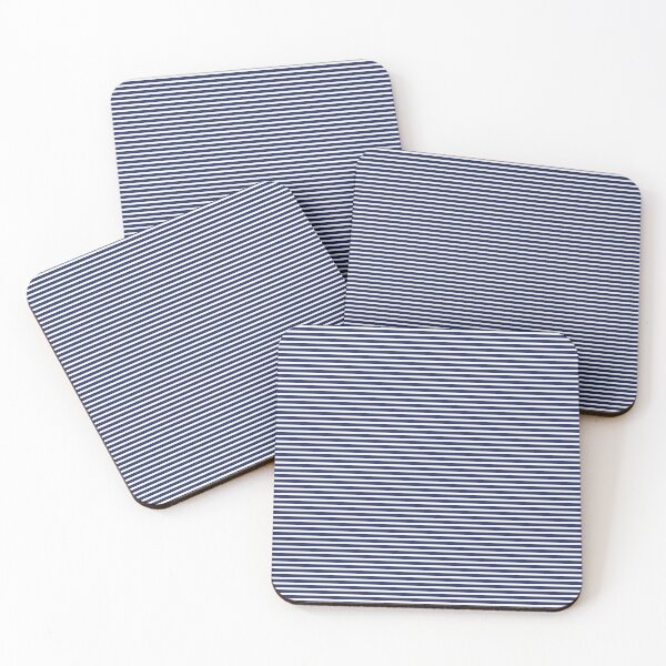 Item preview, Navy and White Horizontal Thin Cabana Stripes designed and sold by Amy Brinkman.