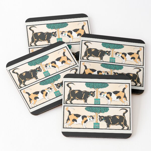 Item preview, Cats under a tree print by Edward Penfield designed and sold by Artysannie.