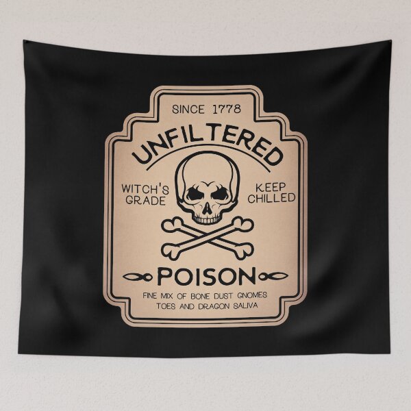 Item preview, Unfiltered Poison Potion Vintage Label designed and sold by KrisSidDesigns.