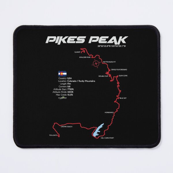 Item preview, Pikes Peak Colorado USA Sticker T-Shirt Route designed and sold by OuterShellUK.