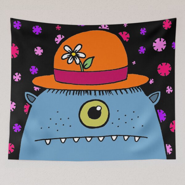 Item preview, Blue Cyclops with Bowler Hat designed and sold by SquashBlossom1.