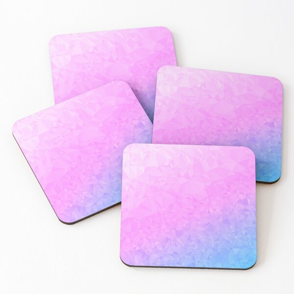 Item preview, Light Pink to Blue Shattered Geometric Triangle Design designed and sold by patternsoup.