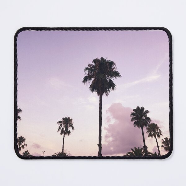 Item preview, Palm trees on pastel pink and purple sky in Barcelona, Spain designed and sold by Milanicole.