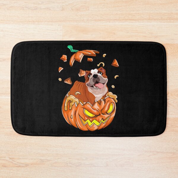 Item preview, Horror Bulldog In Scary Pumpkin Halloween Holiday Gift designed and sold by Guckio81.