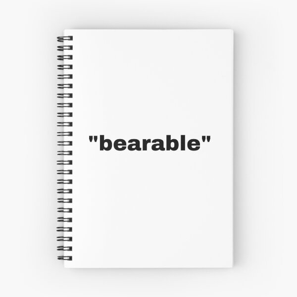 Item preview, "bearable" single word with quotation marks designed and sold by JonathanFTR.