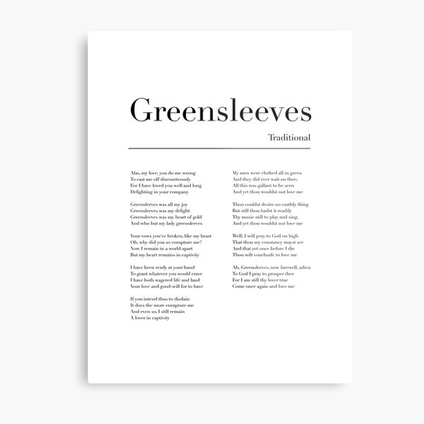 greensleeves lyrics mp3 download